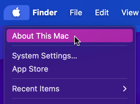About This Mac