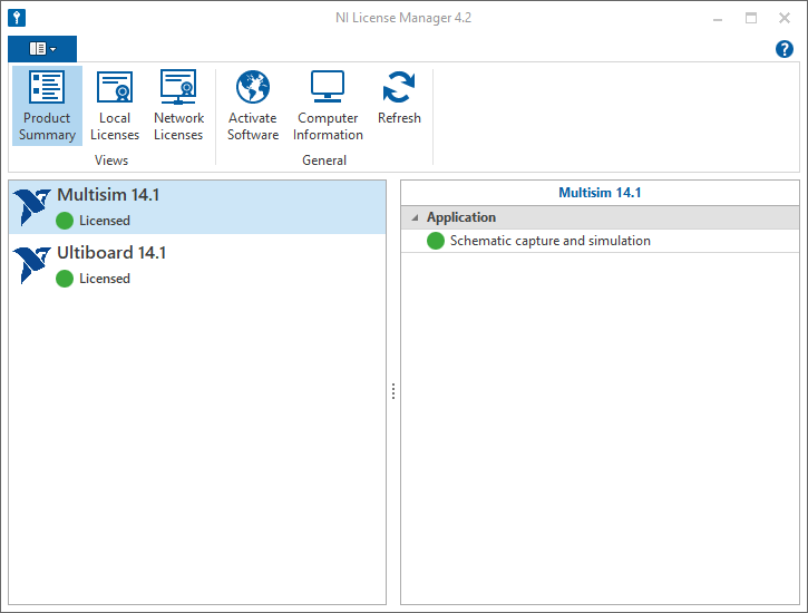NI License Manager Activation Complete