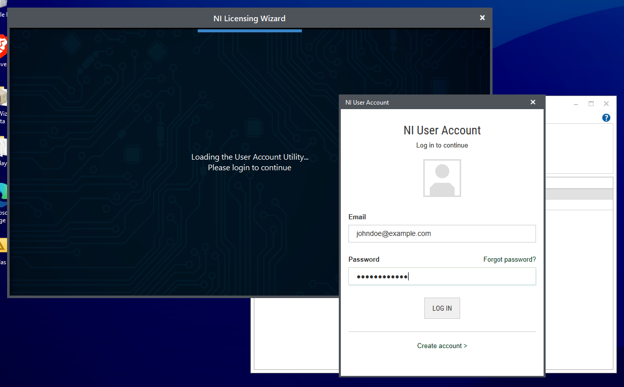 NI License Manager Login
