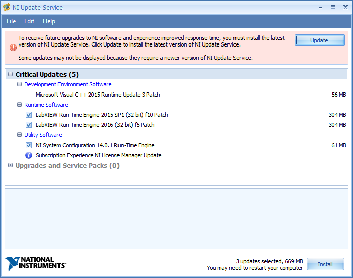 NI Update Service